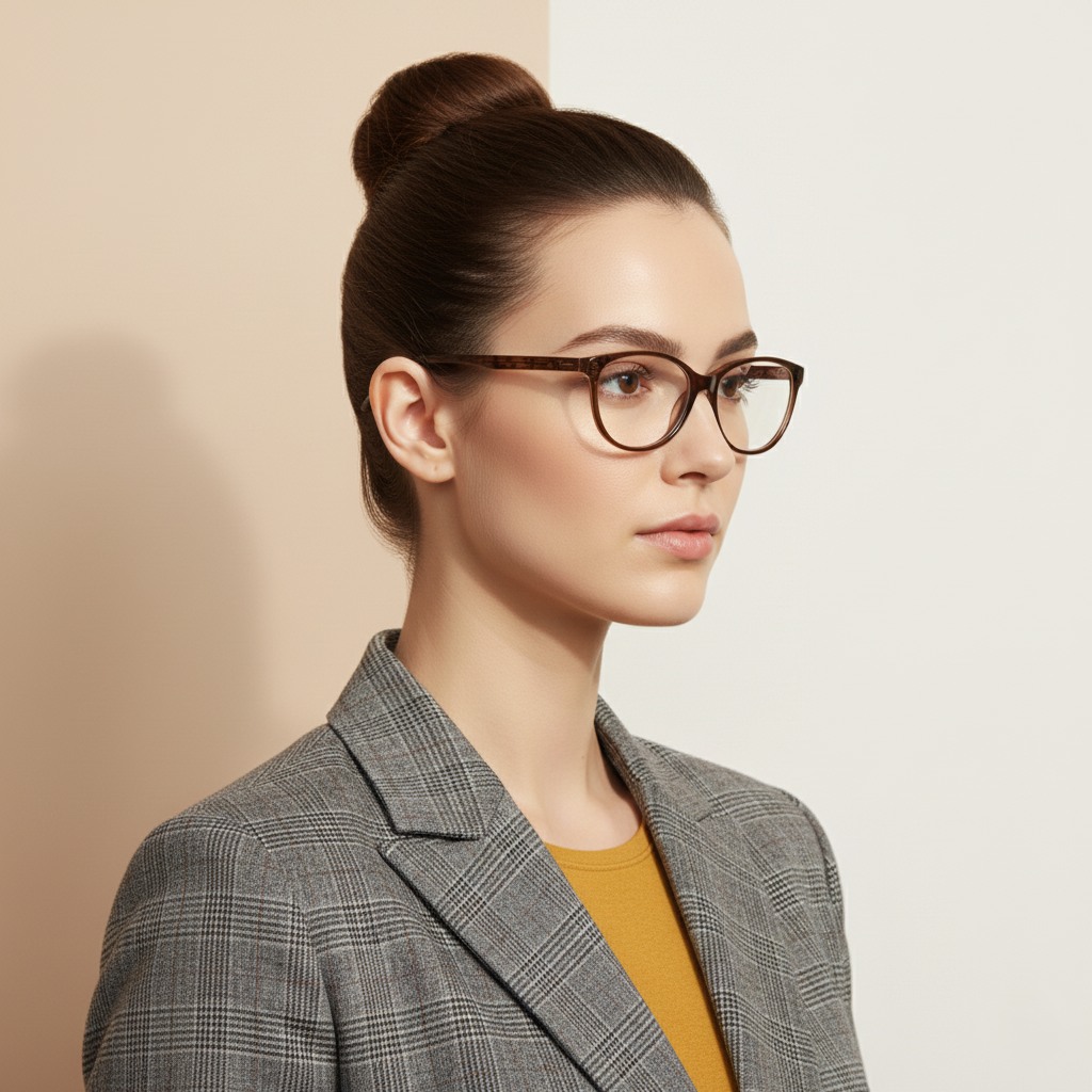 Brown Cat Eye Frame for Women +VIBE