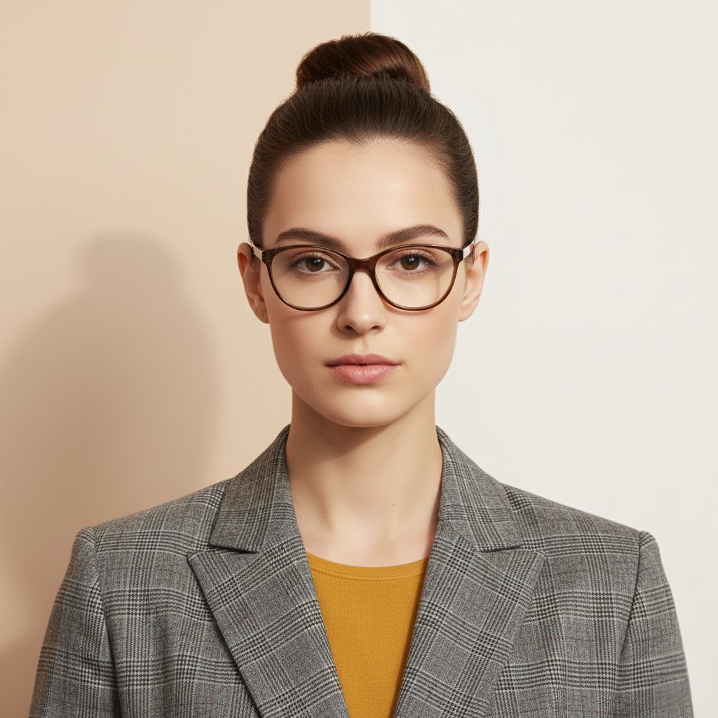 Brown Cat Eye Frame for Women +VIBE