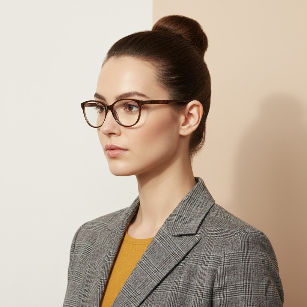 Brown Cat Eye Frame for Women +VIBE