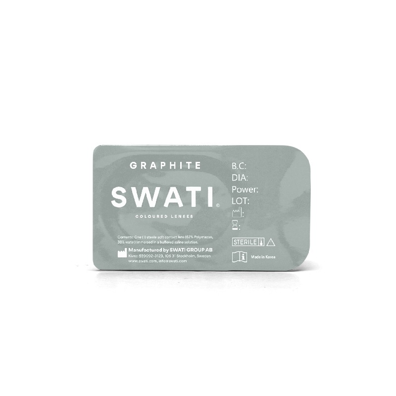 Coloured Contact Lenses Graphite - 1 Month • Power -6.00