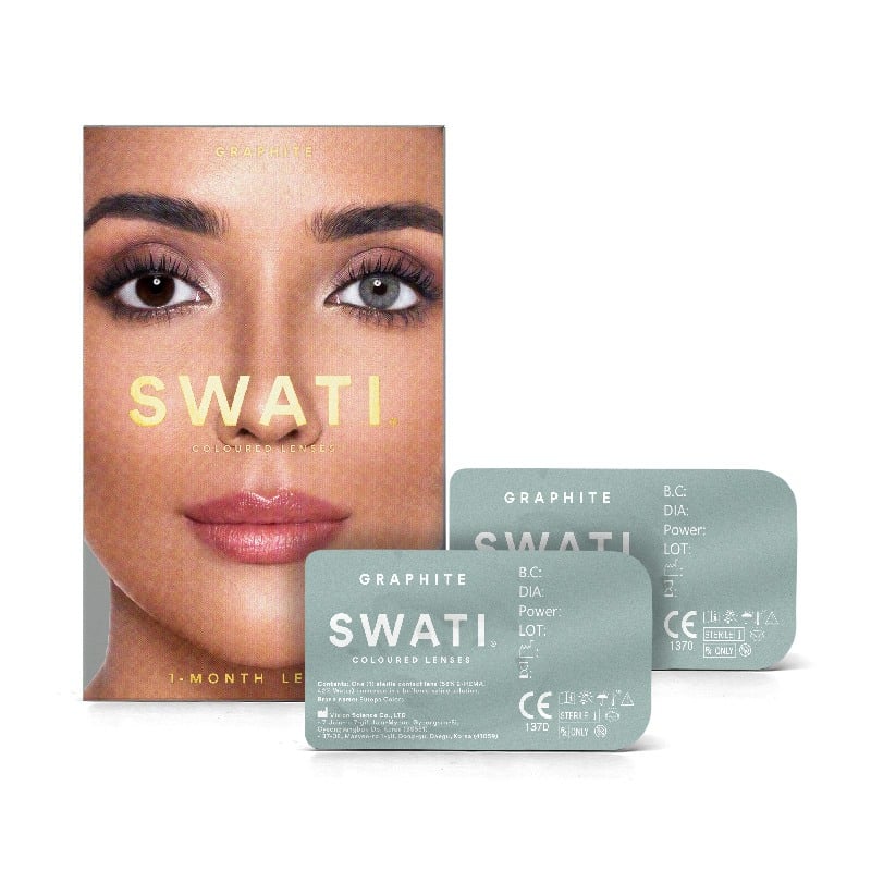 Coloured Contact Lenses Graphite - 1 Month • Power -6.00