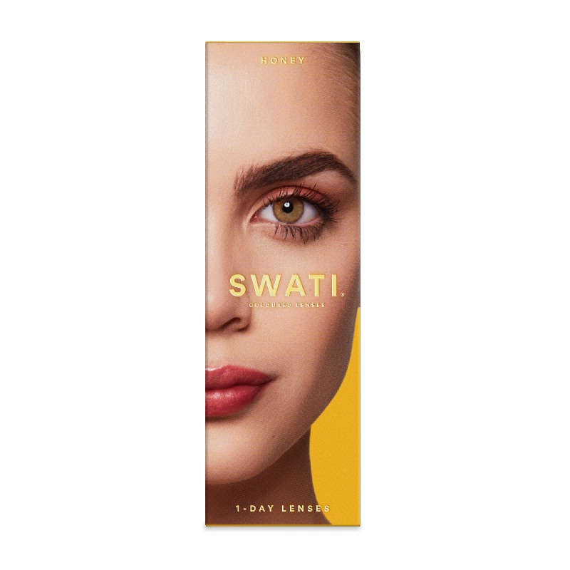 Coloured Contact Lenses Honey - 1 Day • Power -2.25