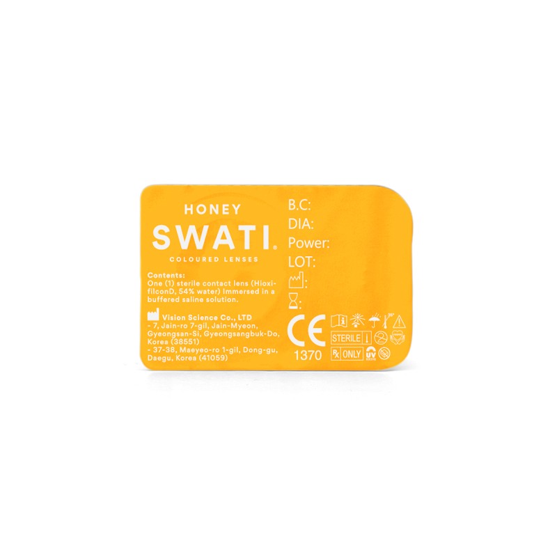 Coloured Contact Lenses Honey - 1 Day • Power -2.25