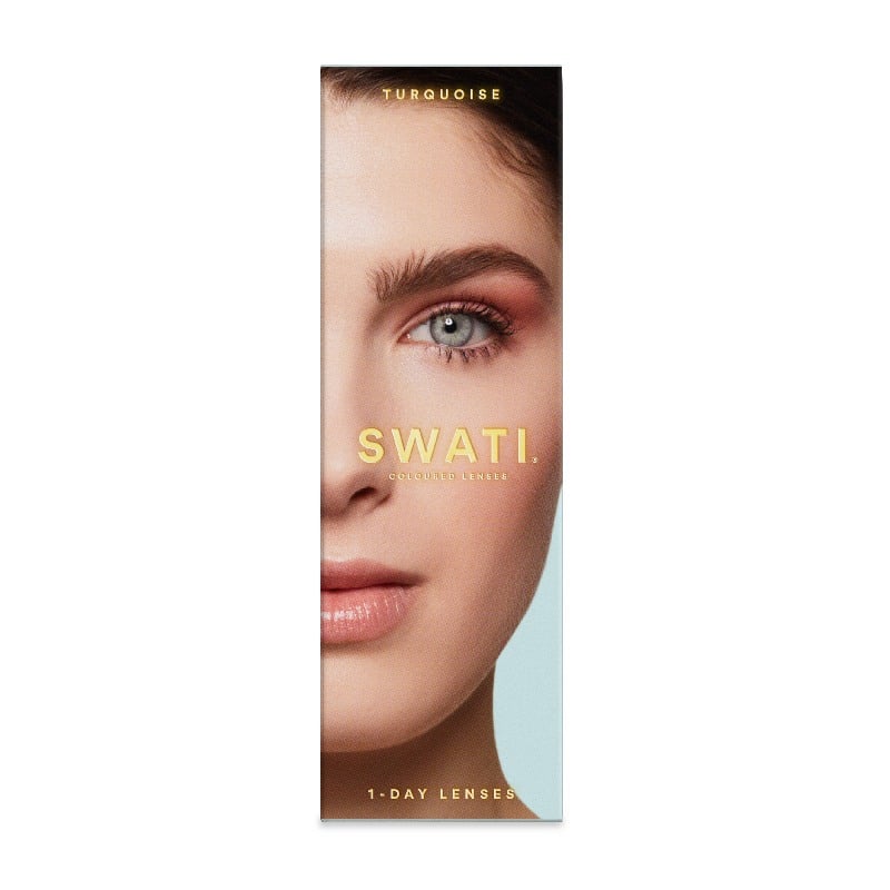 Coloured Contact Lenses Turquoise - 1 Day • Power 0.00