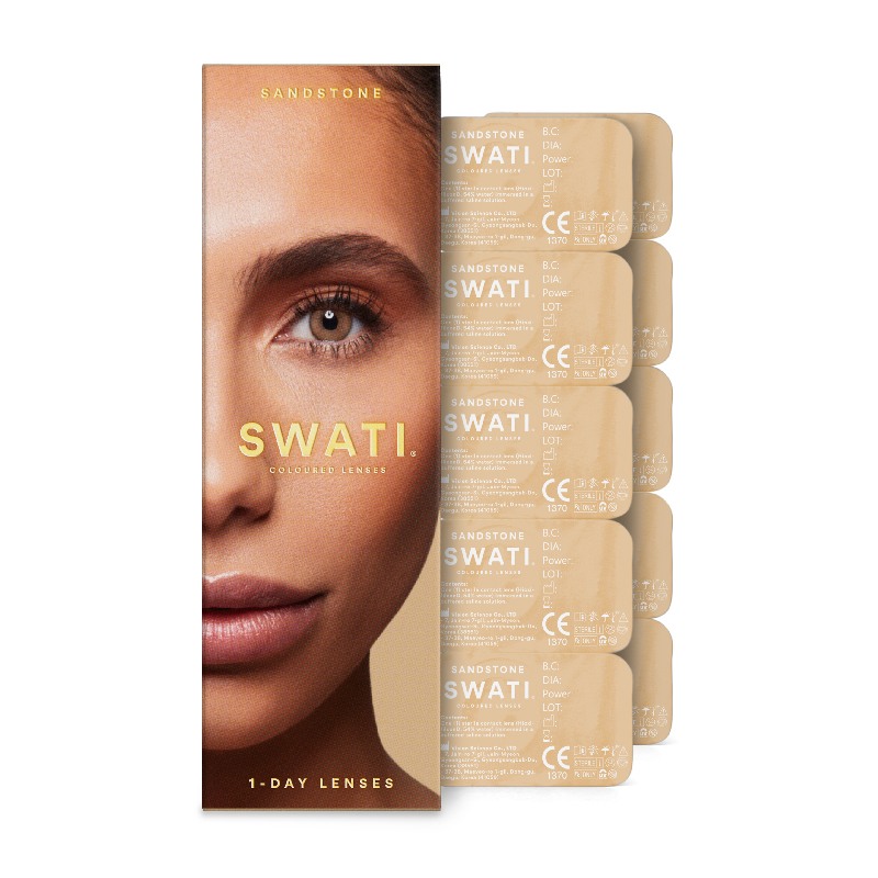 Coloured Contact Lenses Sandstone - 1 Day • Power -2.75