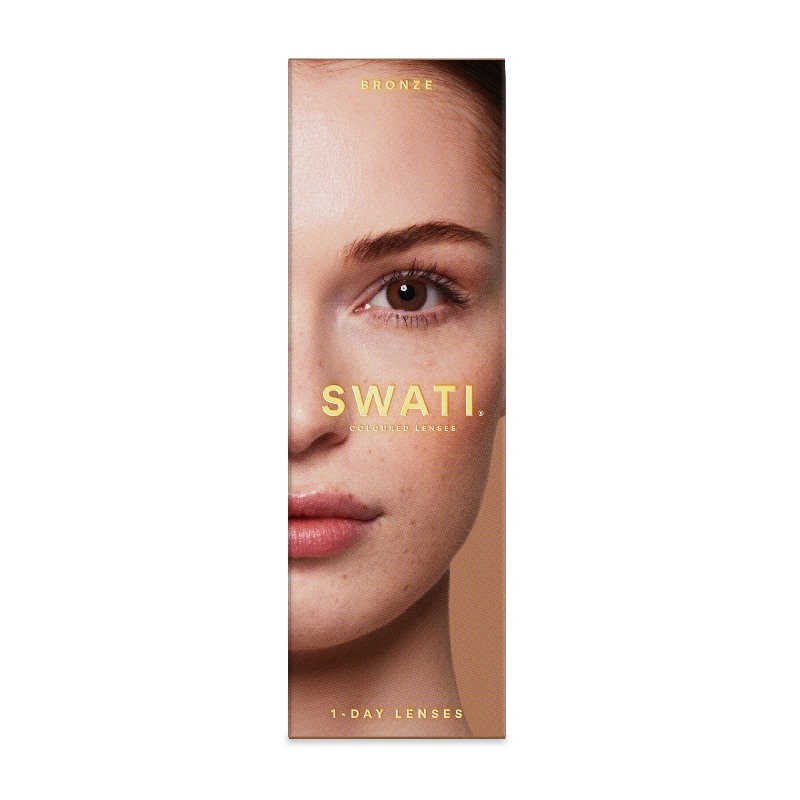 Coloured Contact Lenses Bronze - 1 Day • Power -0.75