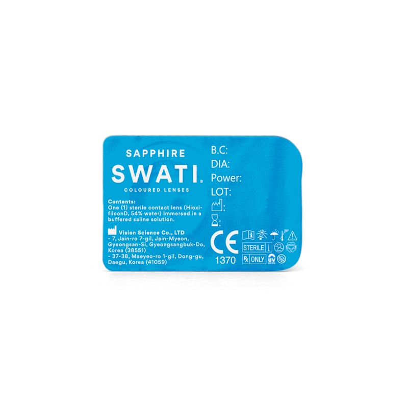 Coloured Contact Lenses Sapphire - 1 Day • Power 0.00