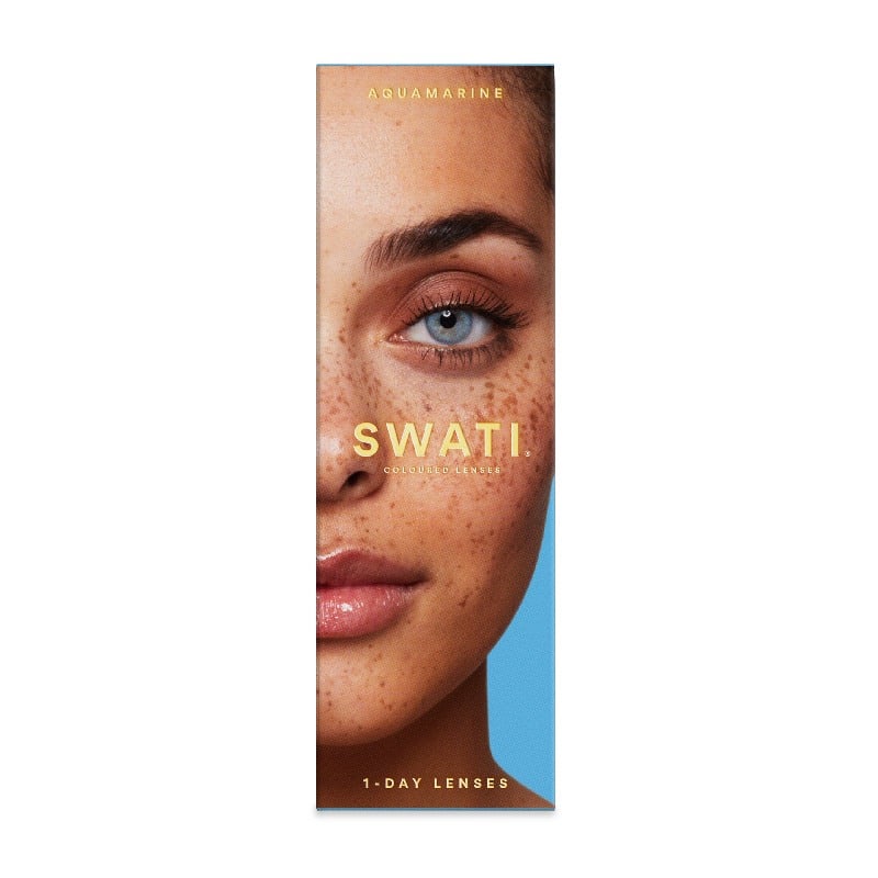 Coloured Contact Lenses Aquamarine - 1 Day • Power 0.00