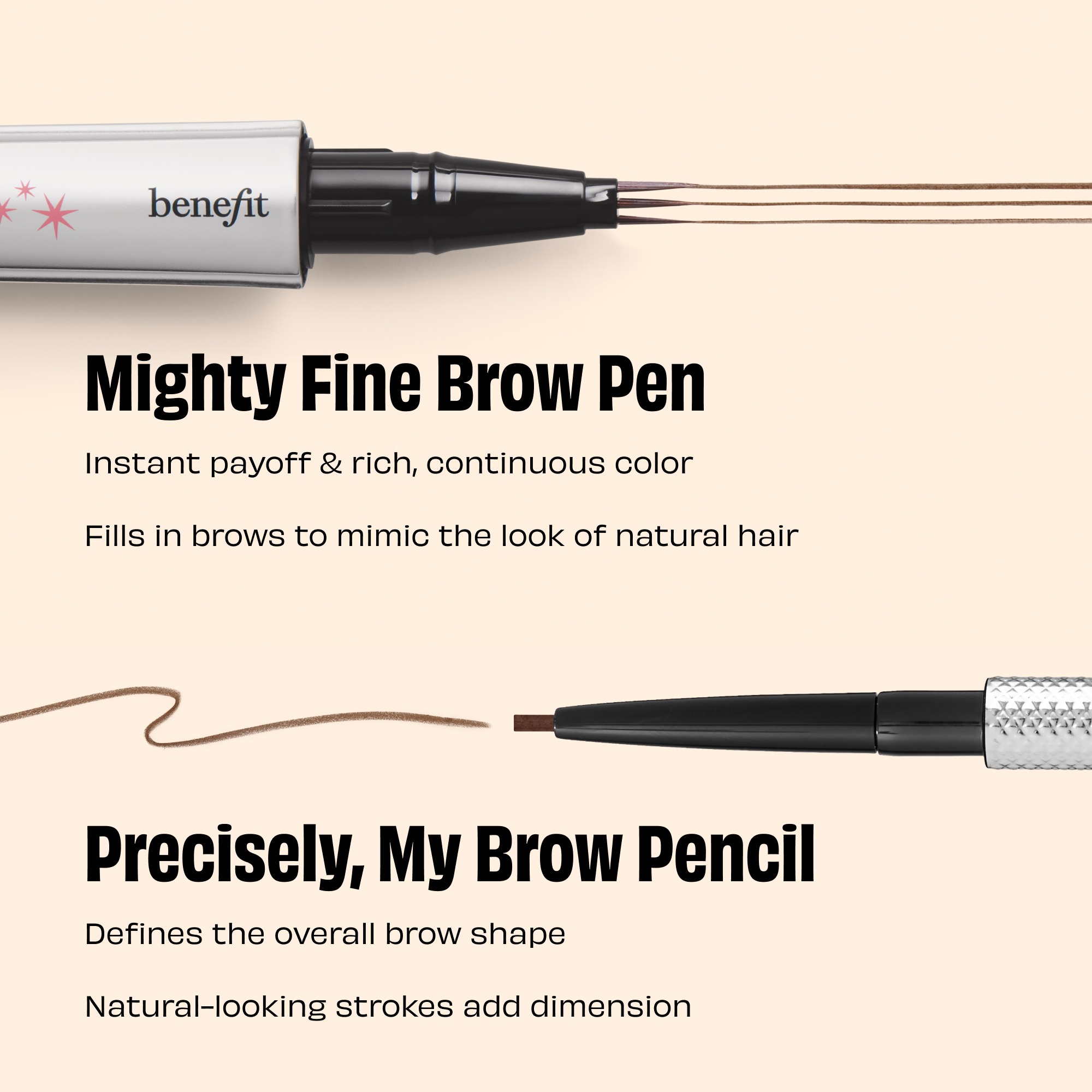Mighty Fine Brow Pen • Warm Black Brown