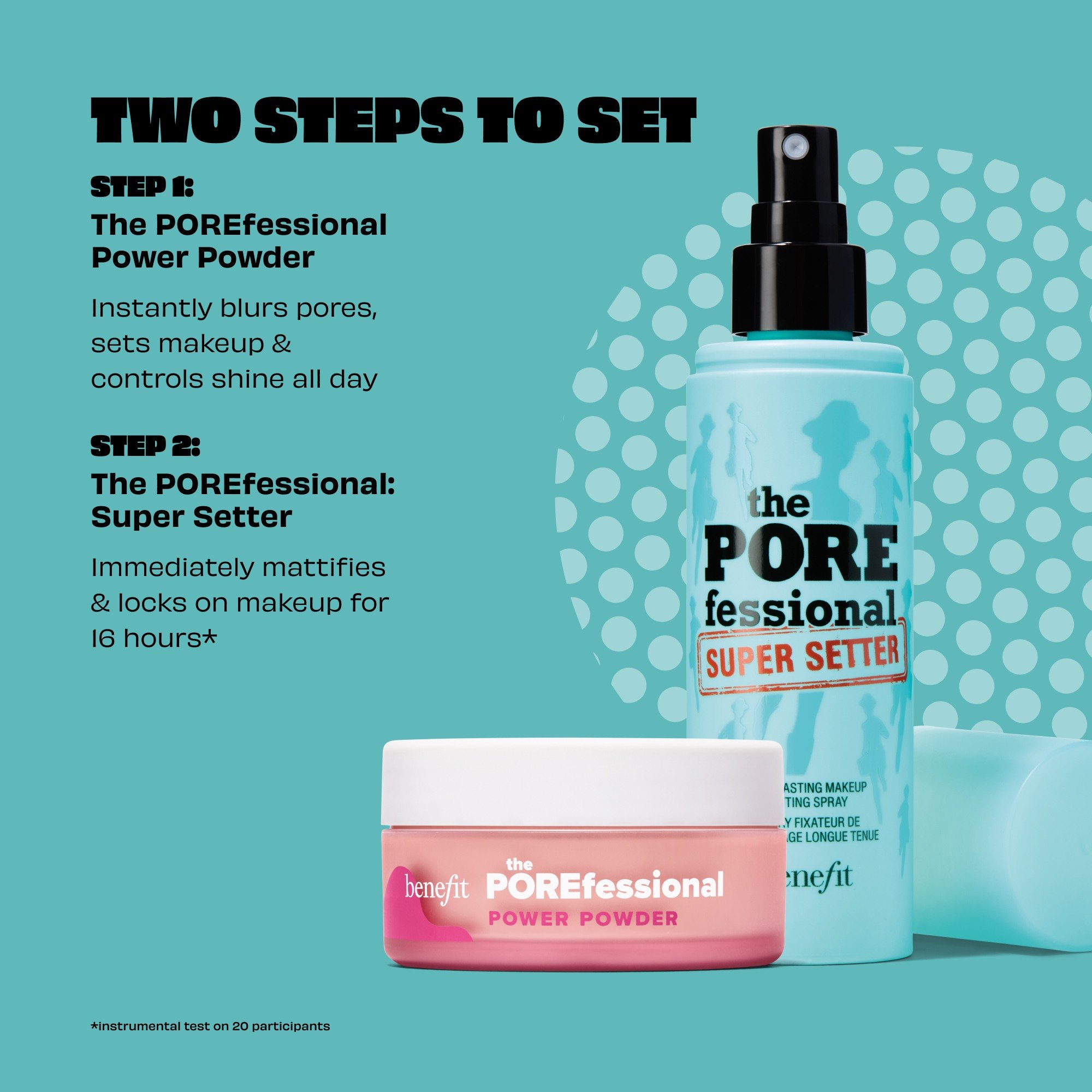 The POREfessional Set Up Setting Spray & Powder Duo • 125.5g