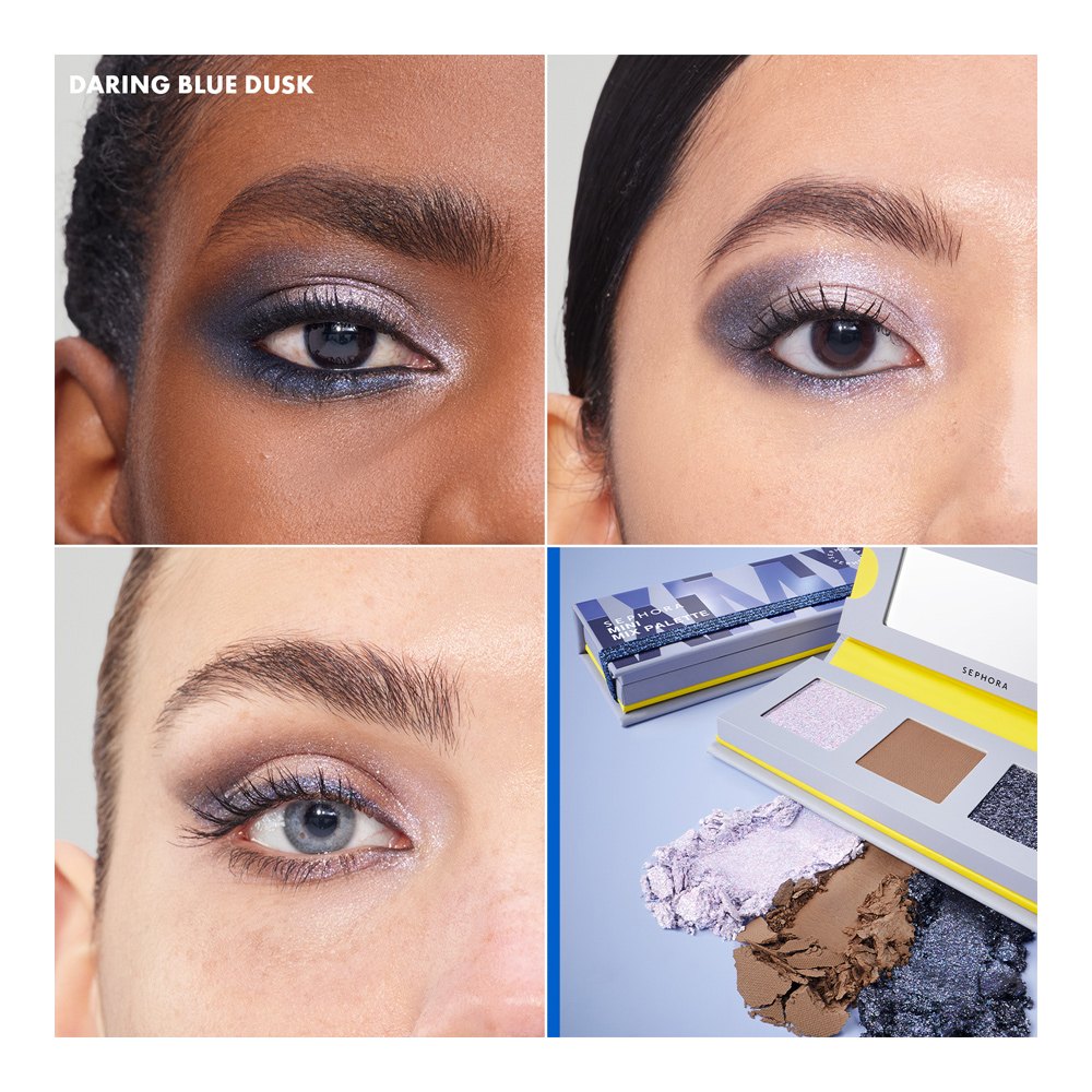 トライアルセット・サンプル Sephora chroma color Mini Mix Palette • Daring Blue Dusk