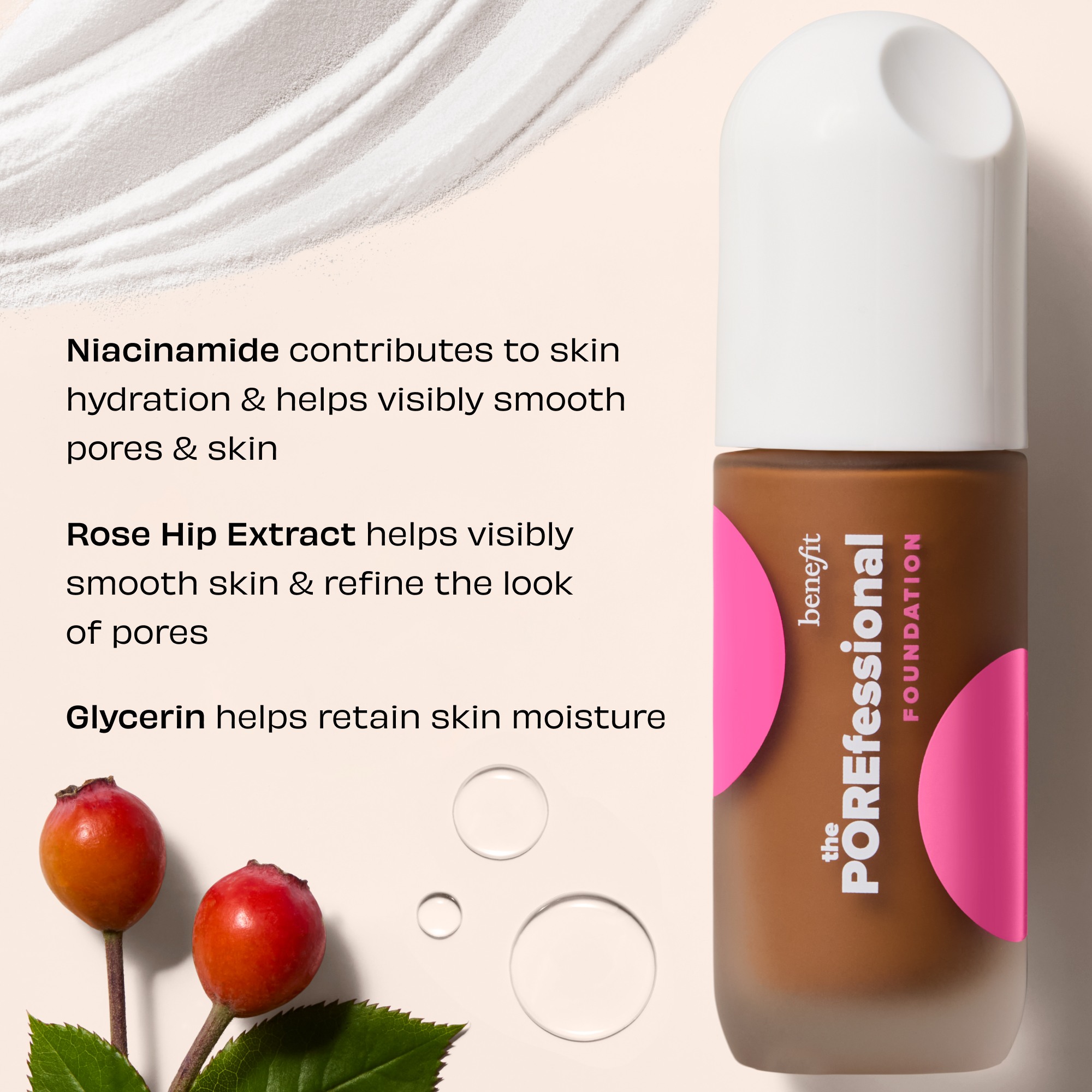The POREfessional Foundation Smoothing & Blurring Foundation with Niacinamide • 16W Stellar
