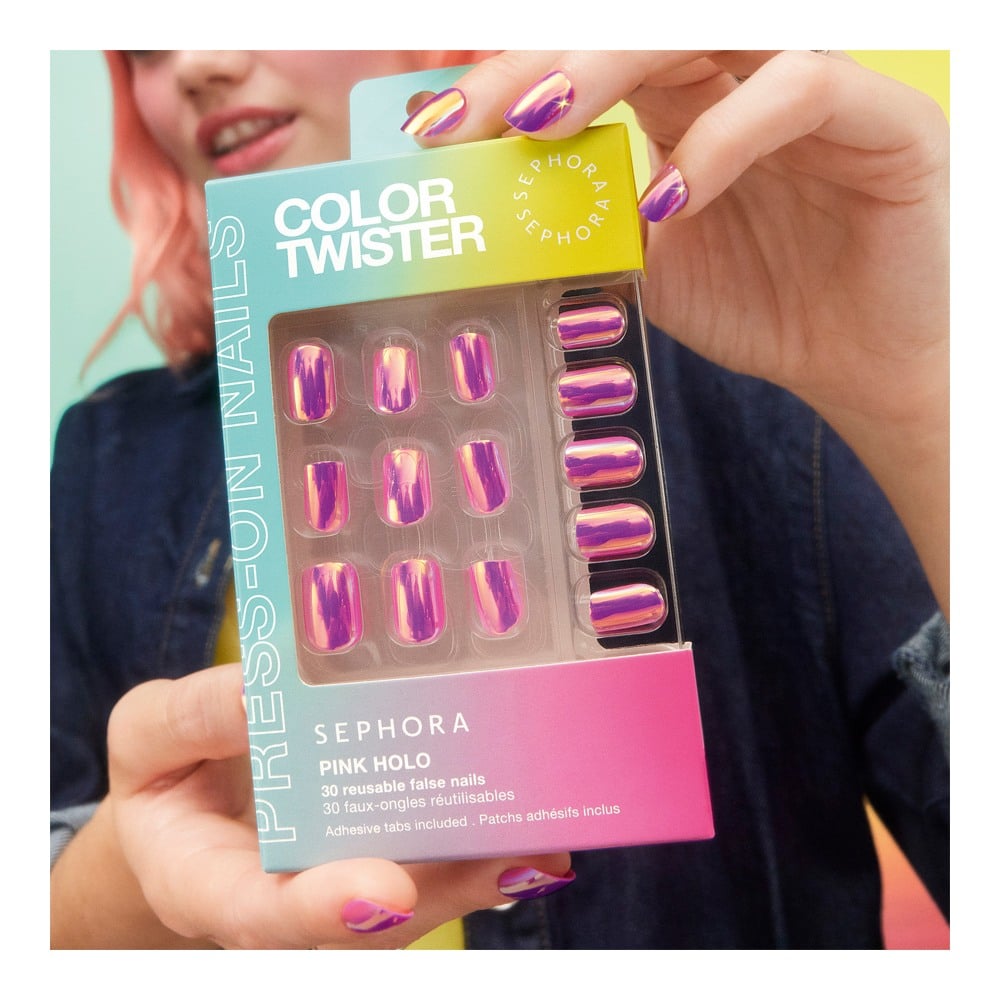 Press-On Nails • Pink Holo