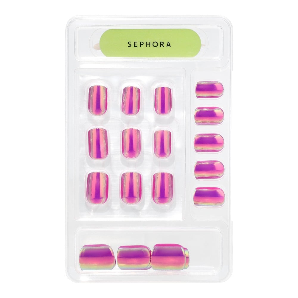 Press-On Nails • Pink Holo