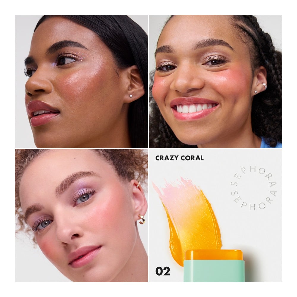 Color Twister Lip & Cheek Color Changing Oil-In-Stick • 02 Crazy Coral