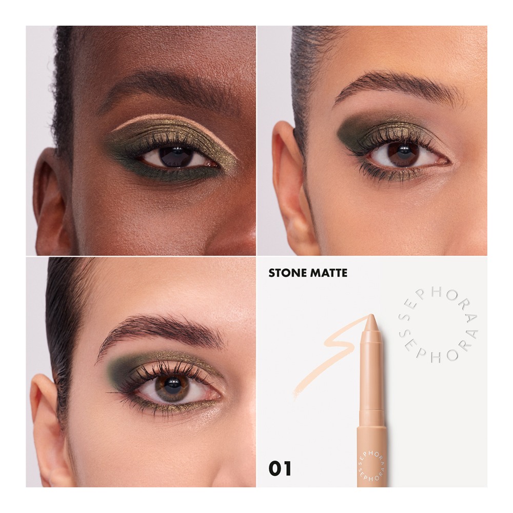 12H Colorful Eyeshadow Stick & Liner • 01 Stone Matte