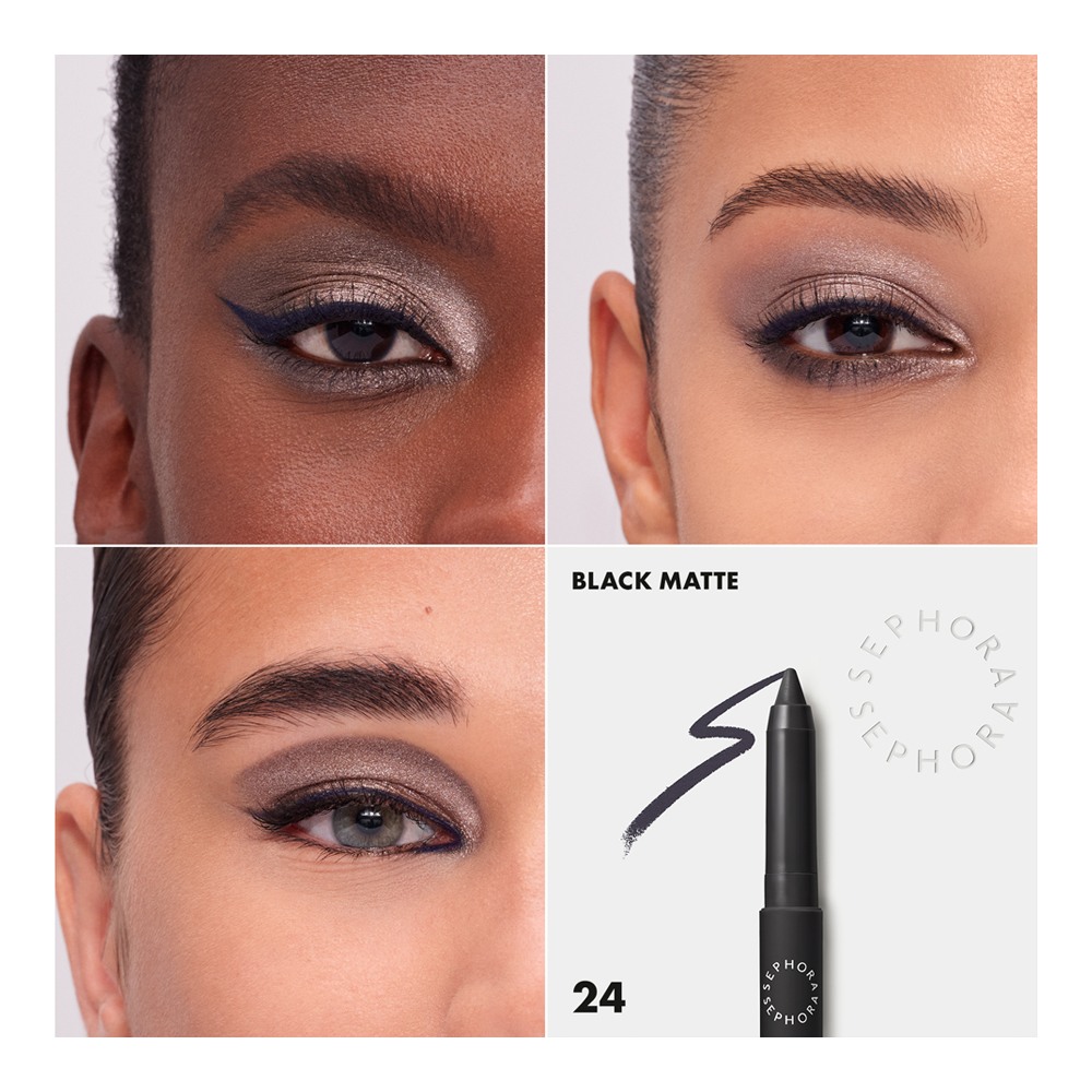 12H Colorful Eyeshadow Stick & Liner • 24 Black Matte