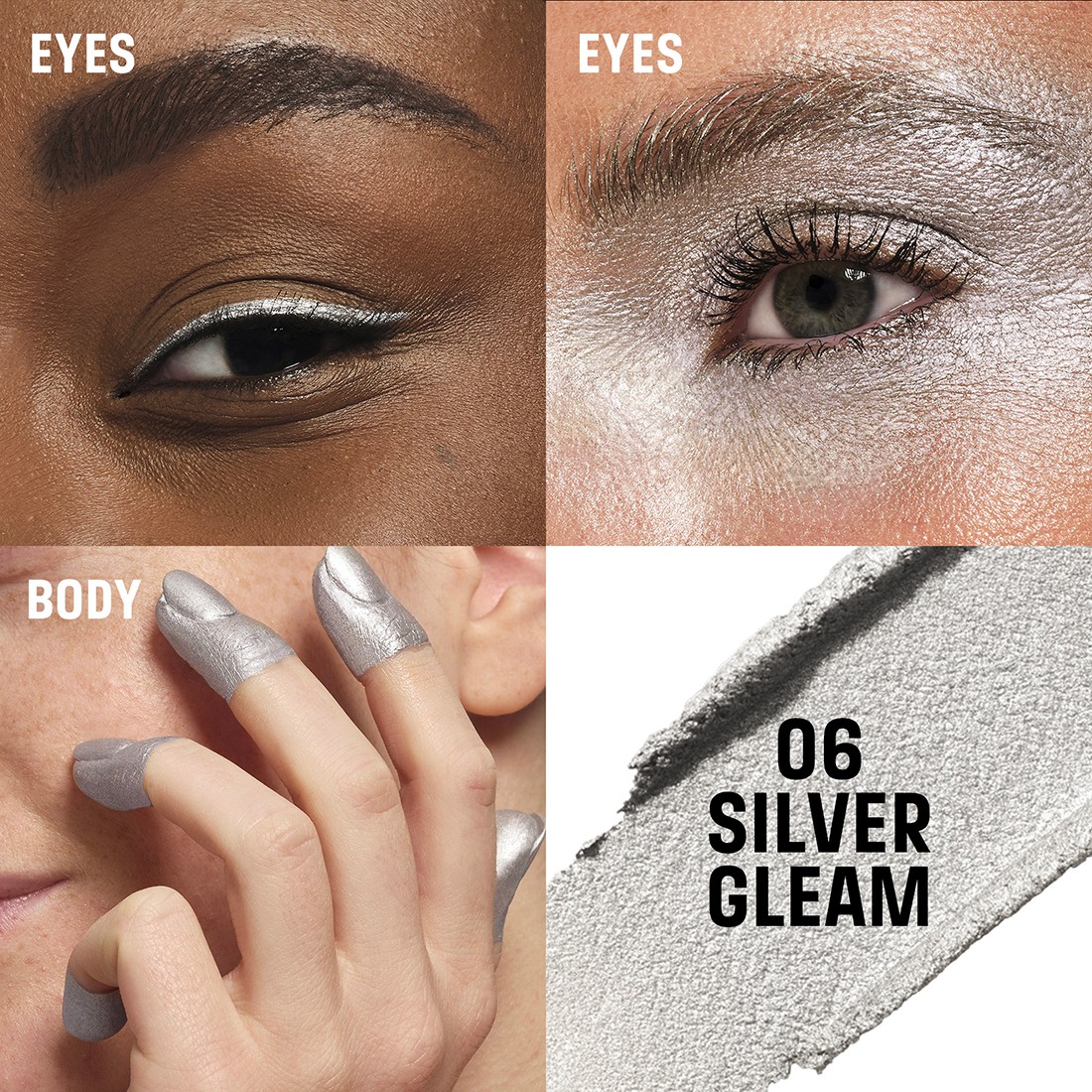 Artist Color Cream Waterproof Gel Eyeliner Pot • 06 Silver Gleam