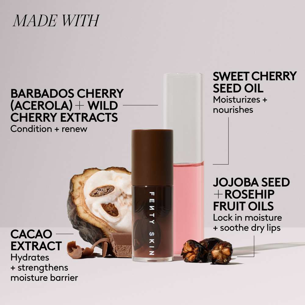 Fenty Treatz Hydrating Strengthening Lip Oil • Cacao