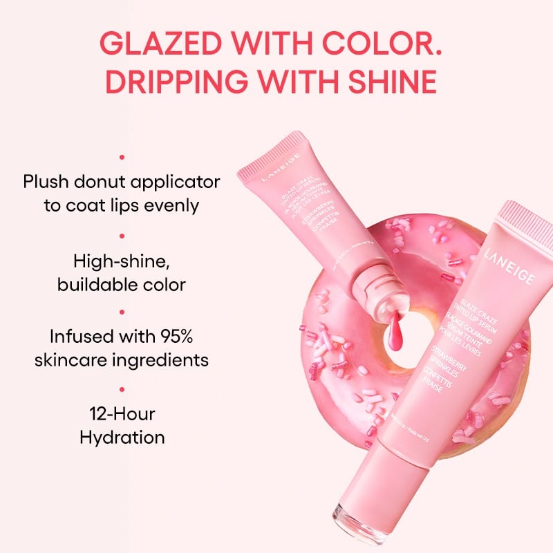 Glaze Craze Tinted Lip Serum • Strawberry Sprinkles