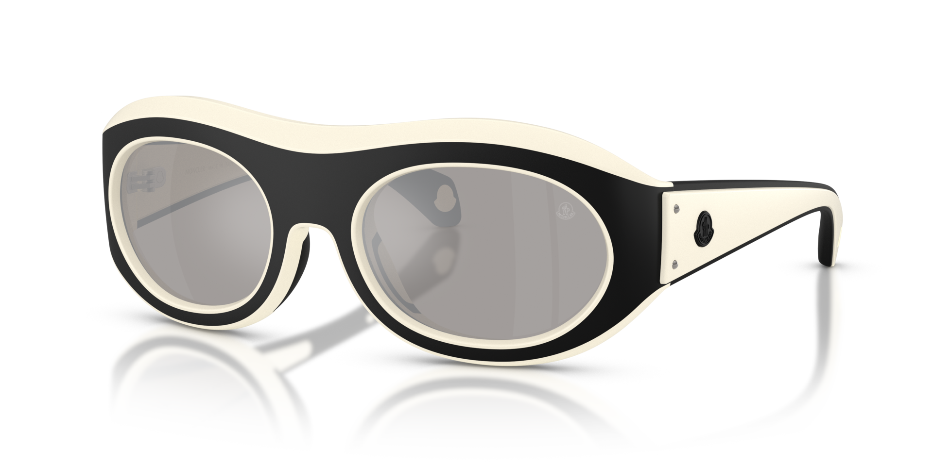 Moncler White Injected Unisex Sunglass