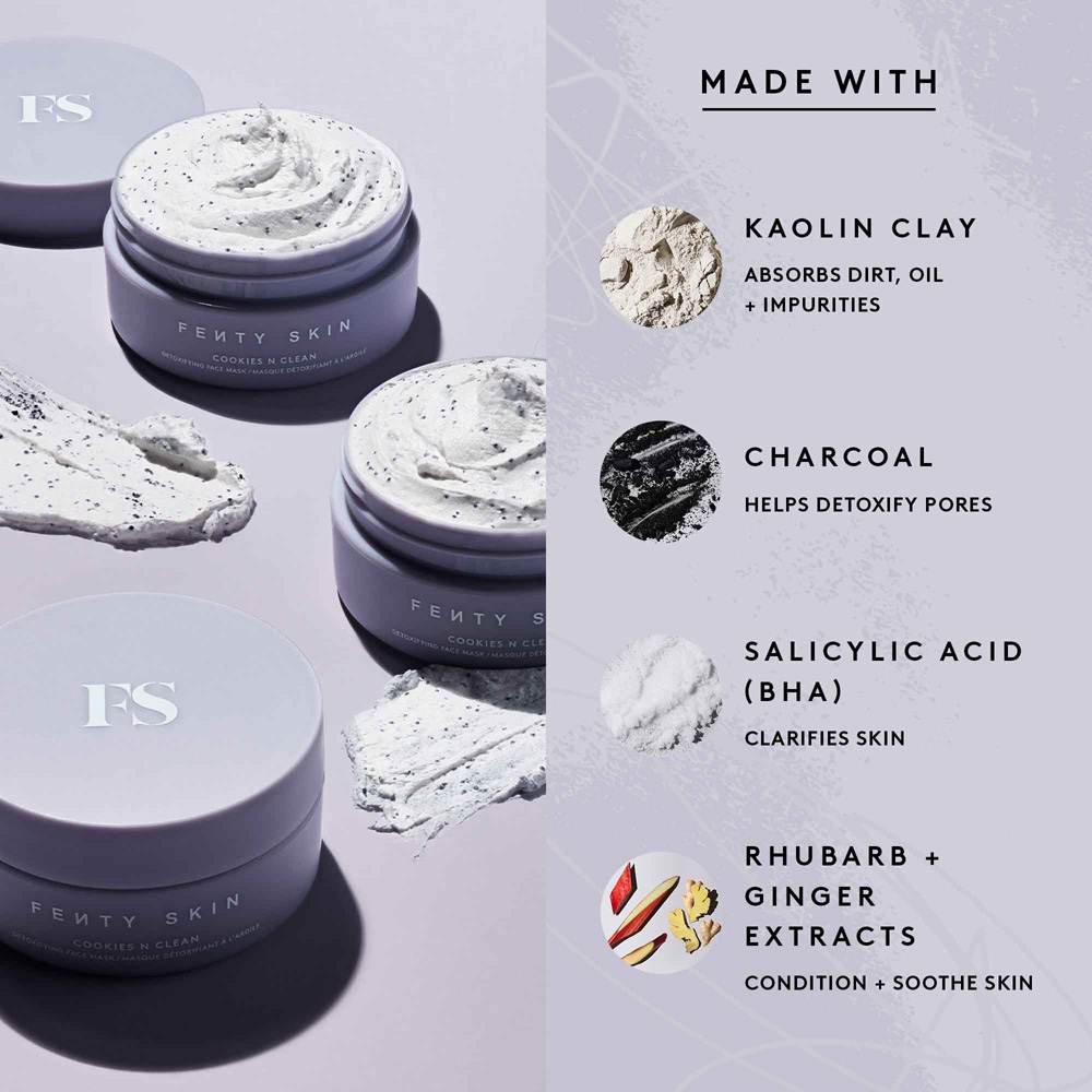 Cookies N Clean Whipped Clay Pore Detox Face Mask With Salicylic Acid And Charcoal • 75ml