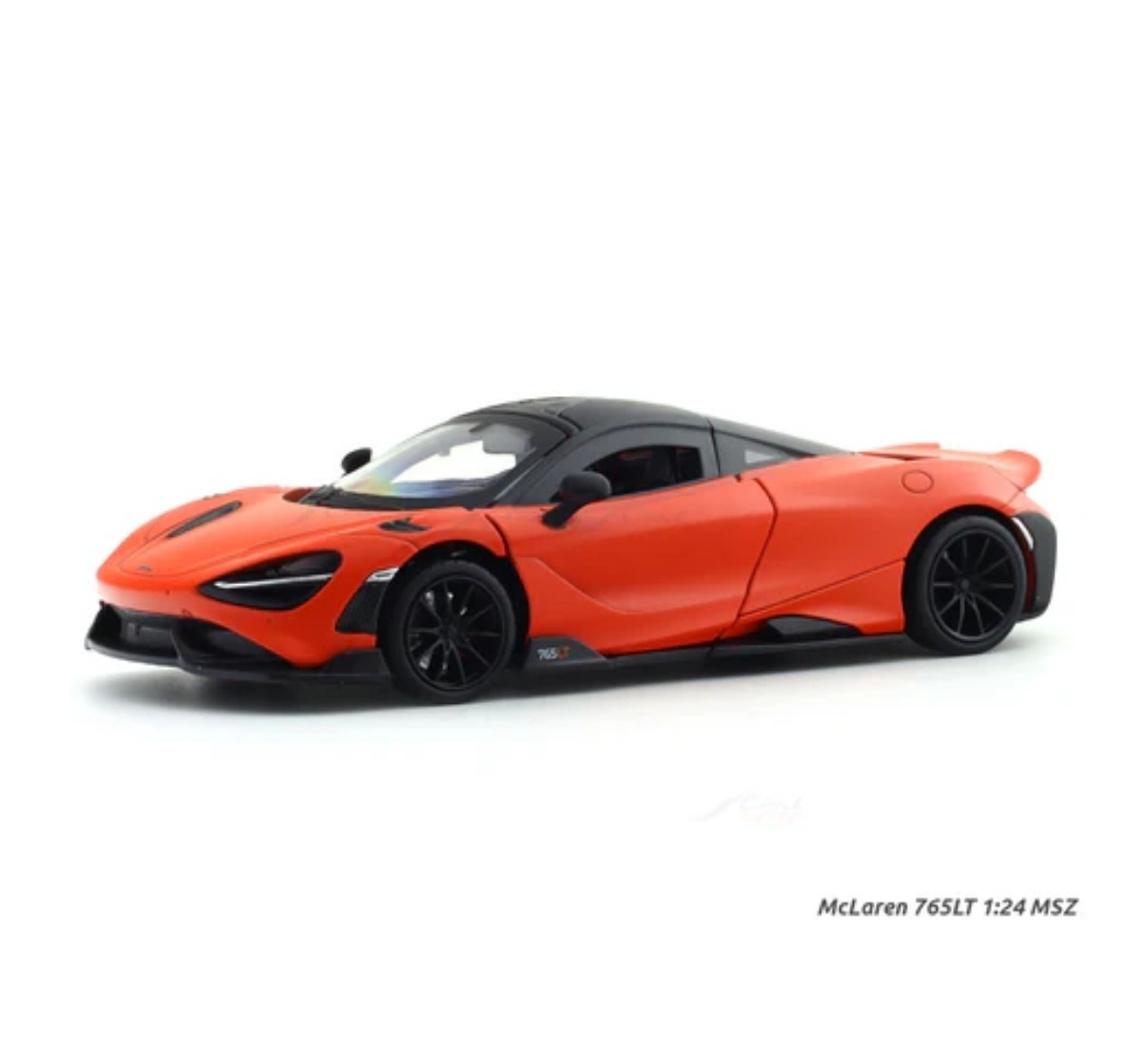 MSZ McLaren 765LT Diecast Model Car Matte Red 1:24 Scale
