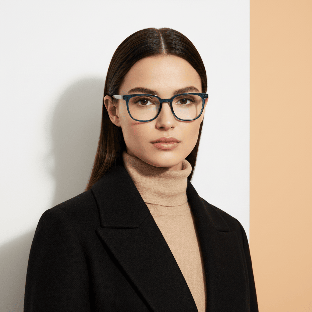 Blue Rectangle Computer Glasses for Unisex Screen Pro