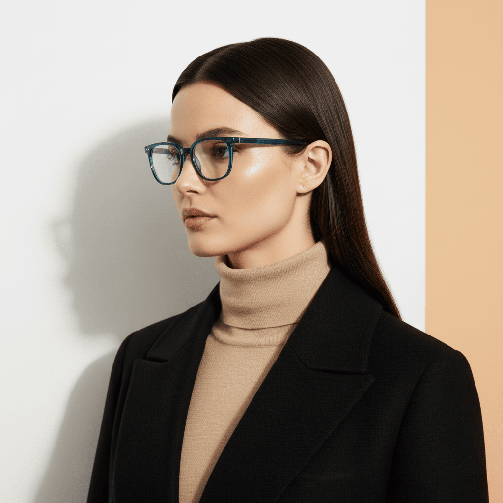 Blue Rectangle Computer Glasses for Unisex Screen Pro