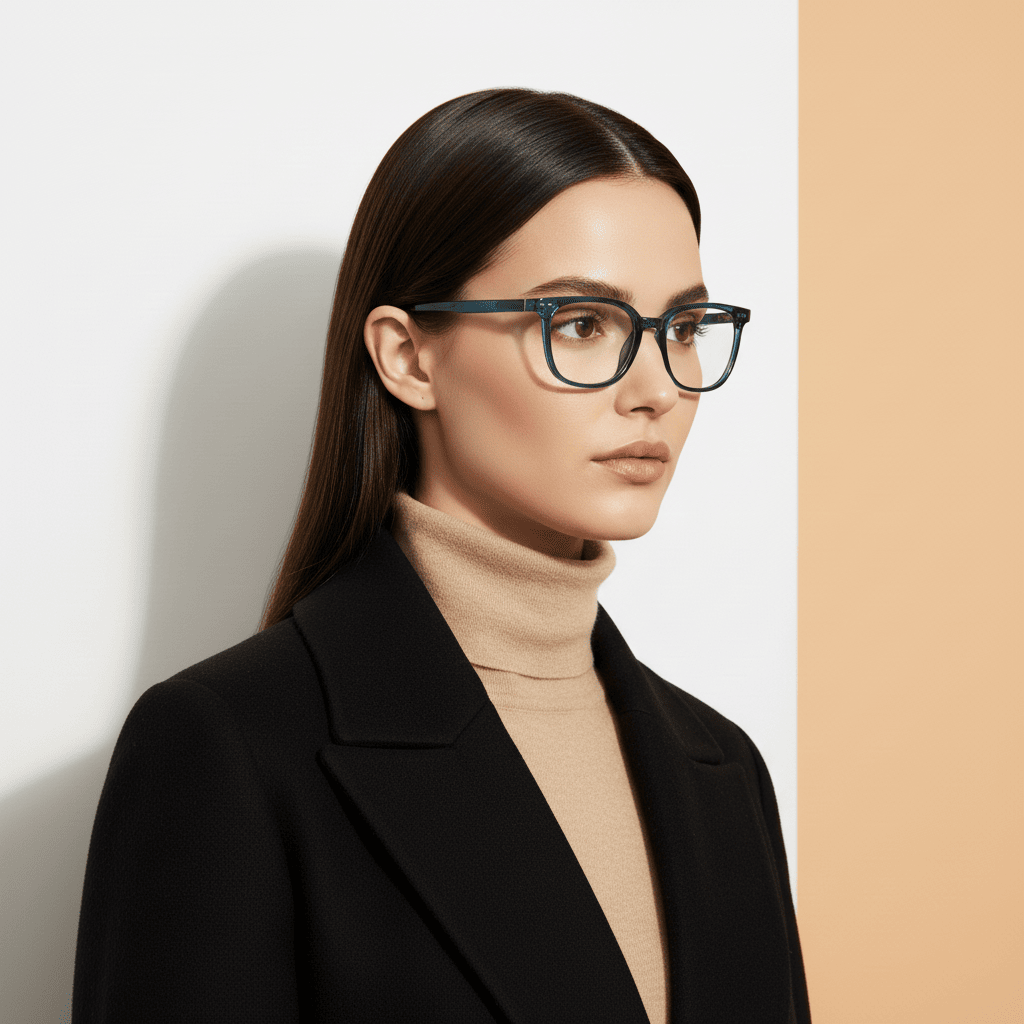 Blue Rectangle Computer Glasses for Unisex Screen Pro