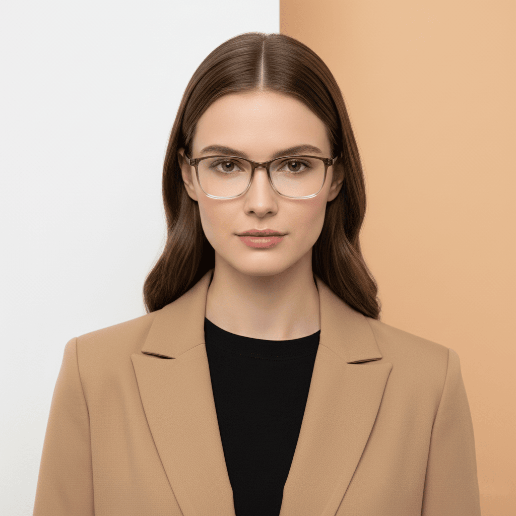 Brown Square Computer Glasses for Unisex Screen Pro