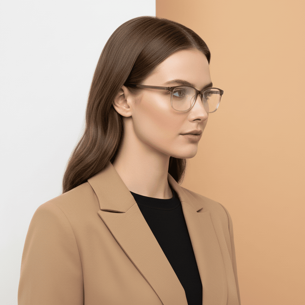 Brown Square Computer Glasses for Unisex Screen Pro