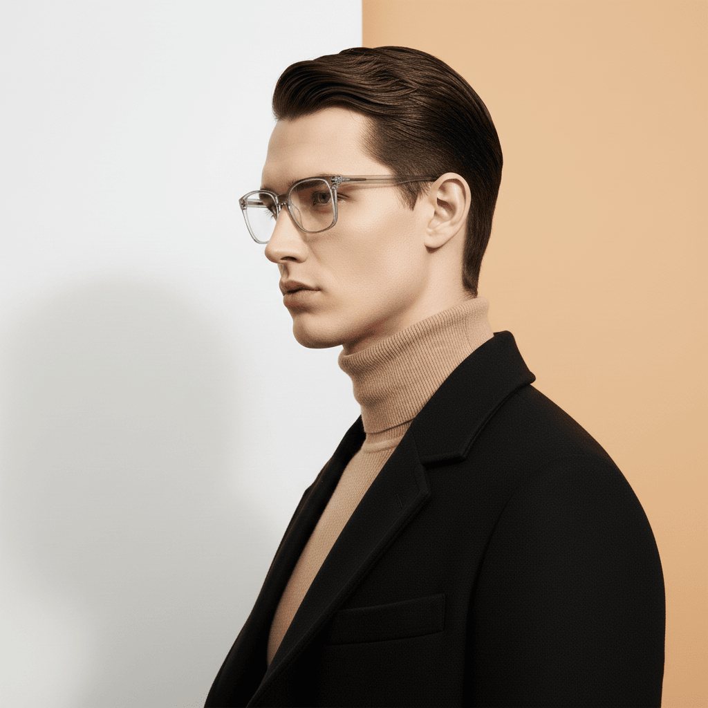 Light Grey Square Computer Glasses for Men Screen Pro