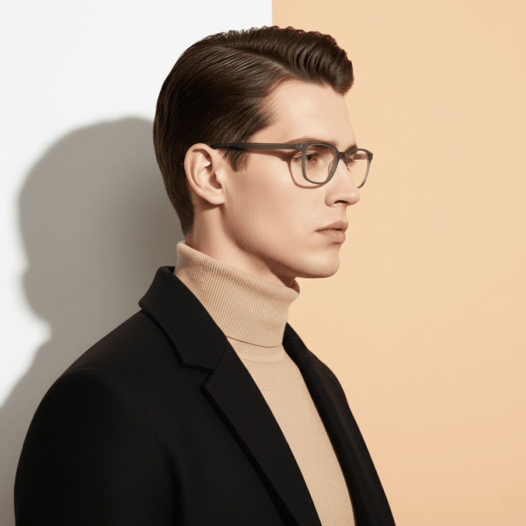 Grey Square Computer Glasses for Men Screen Pro