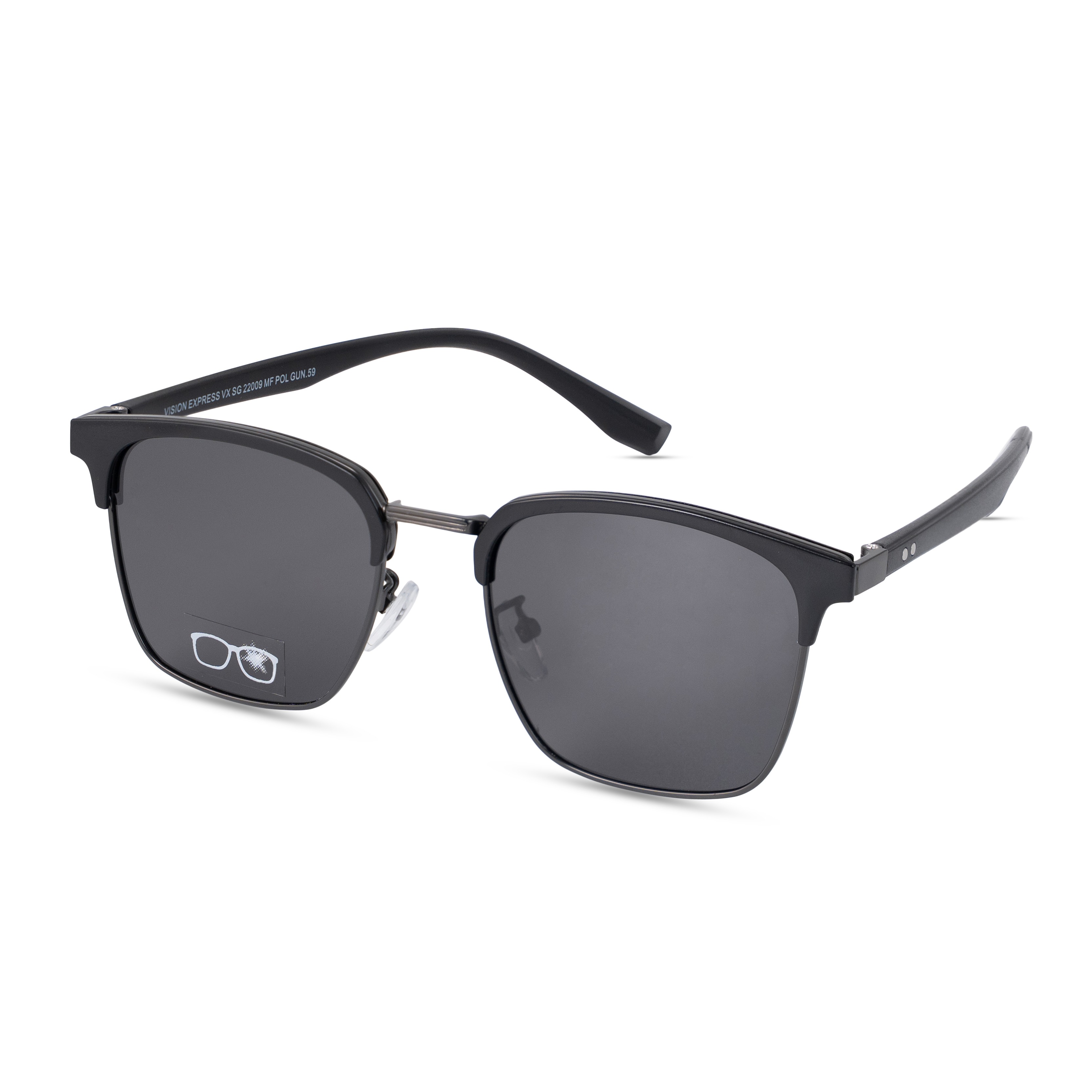 Metallic Clubmaster Sunglasses for Men