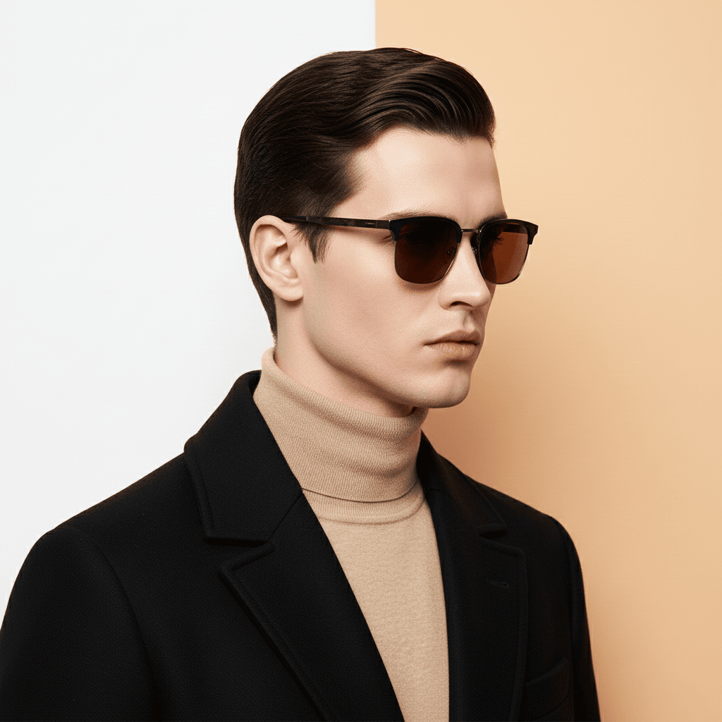 Copper Clubmaster Sunglasses for Men