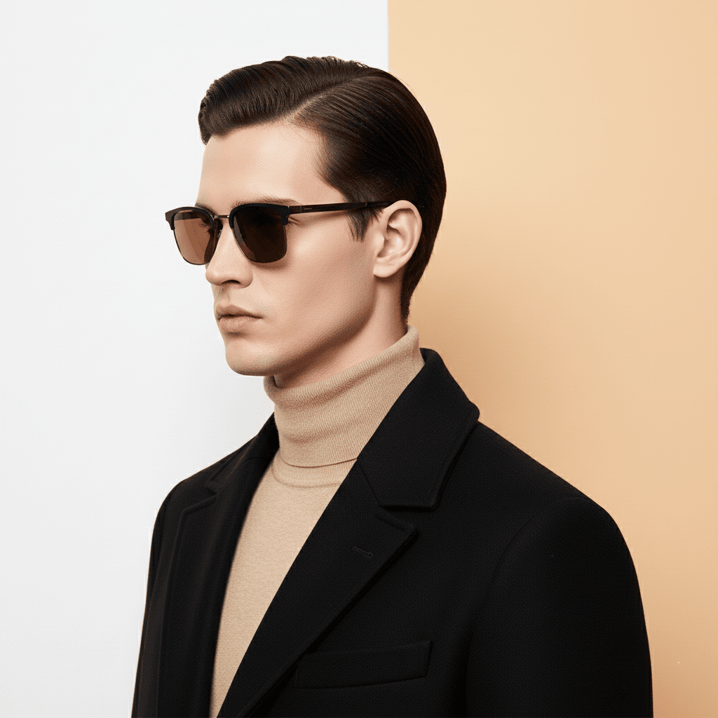 Copper Clubmaster Sunglasses for Men