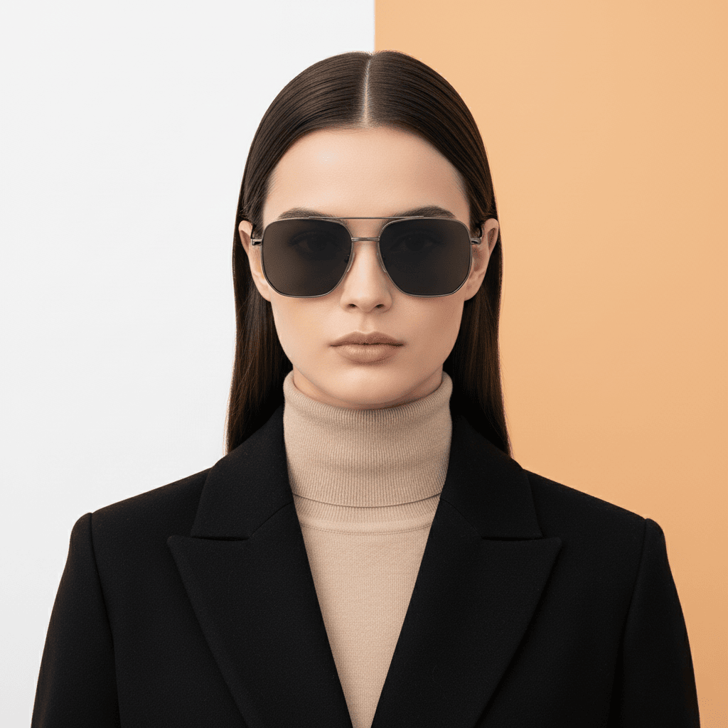 Metallic Aviator Sunglasses for Men