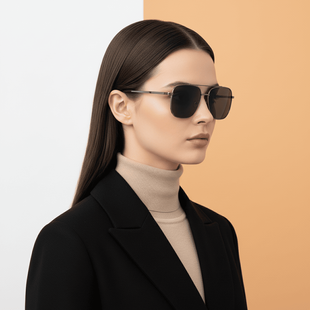 Metallic Aviator Sunglasses for Men