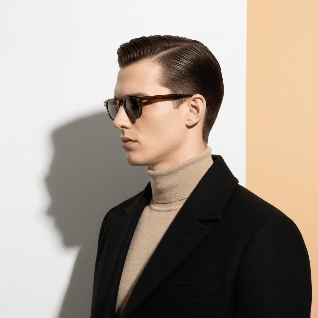 Brown Round Sunglasses for Men