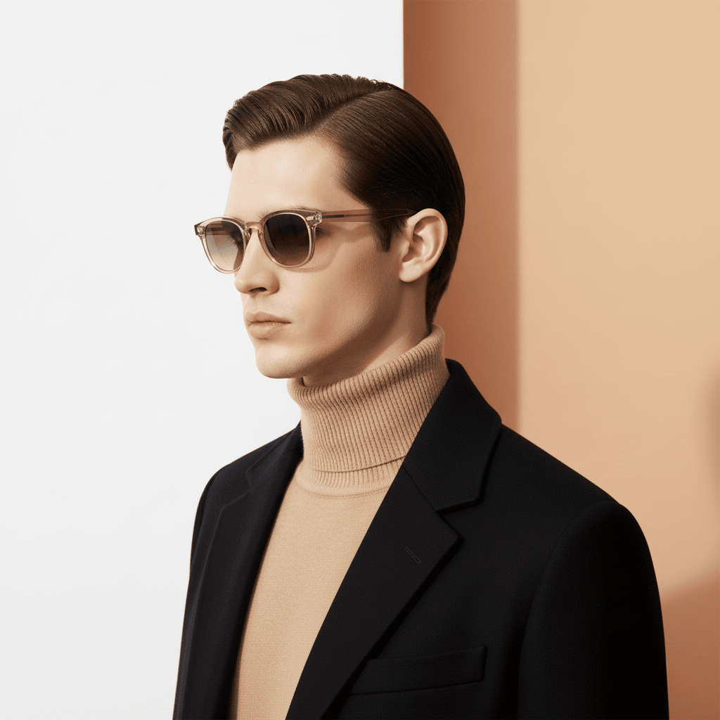 Brown Round Sunglasses for Men