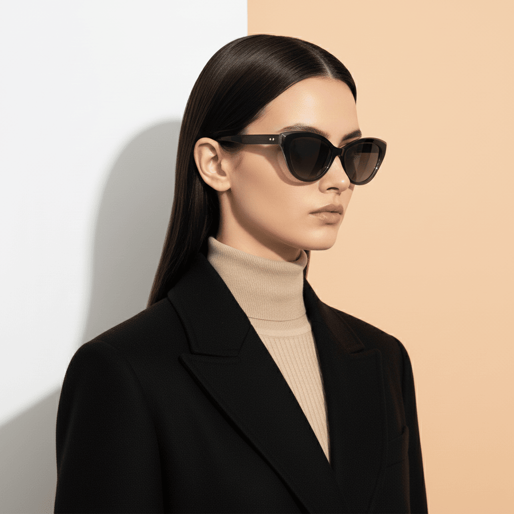 Black Cat Eye Sunglasses for Women