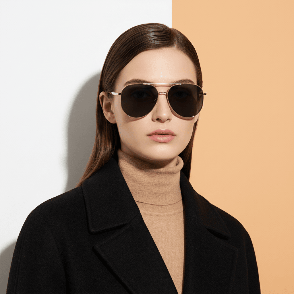 Gold Aviator Sunglasses for Men