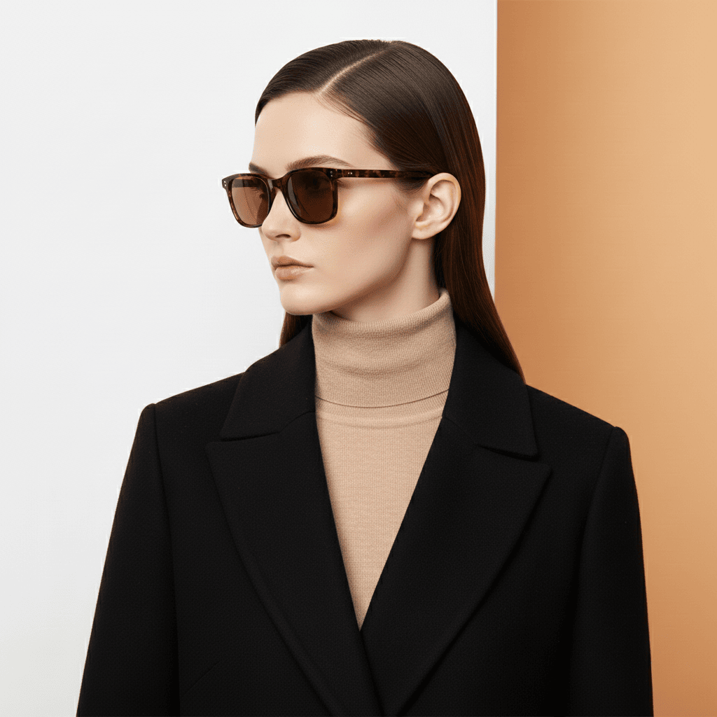 Brown Square Sunglasses for Women