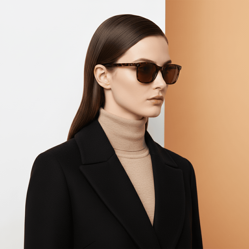 Brown Square Sunglasses for Women