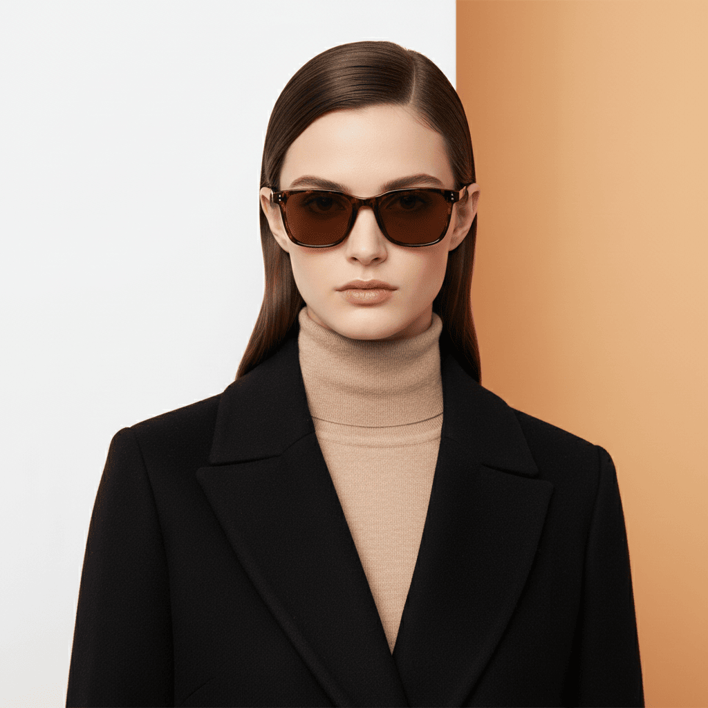 Brown Square Sunglasses for Women