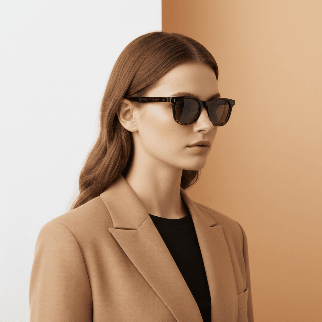 Brown Square Sunglasses for Women