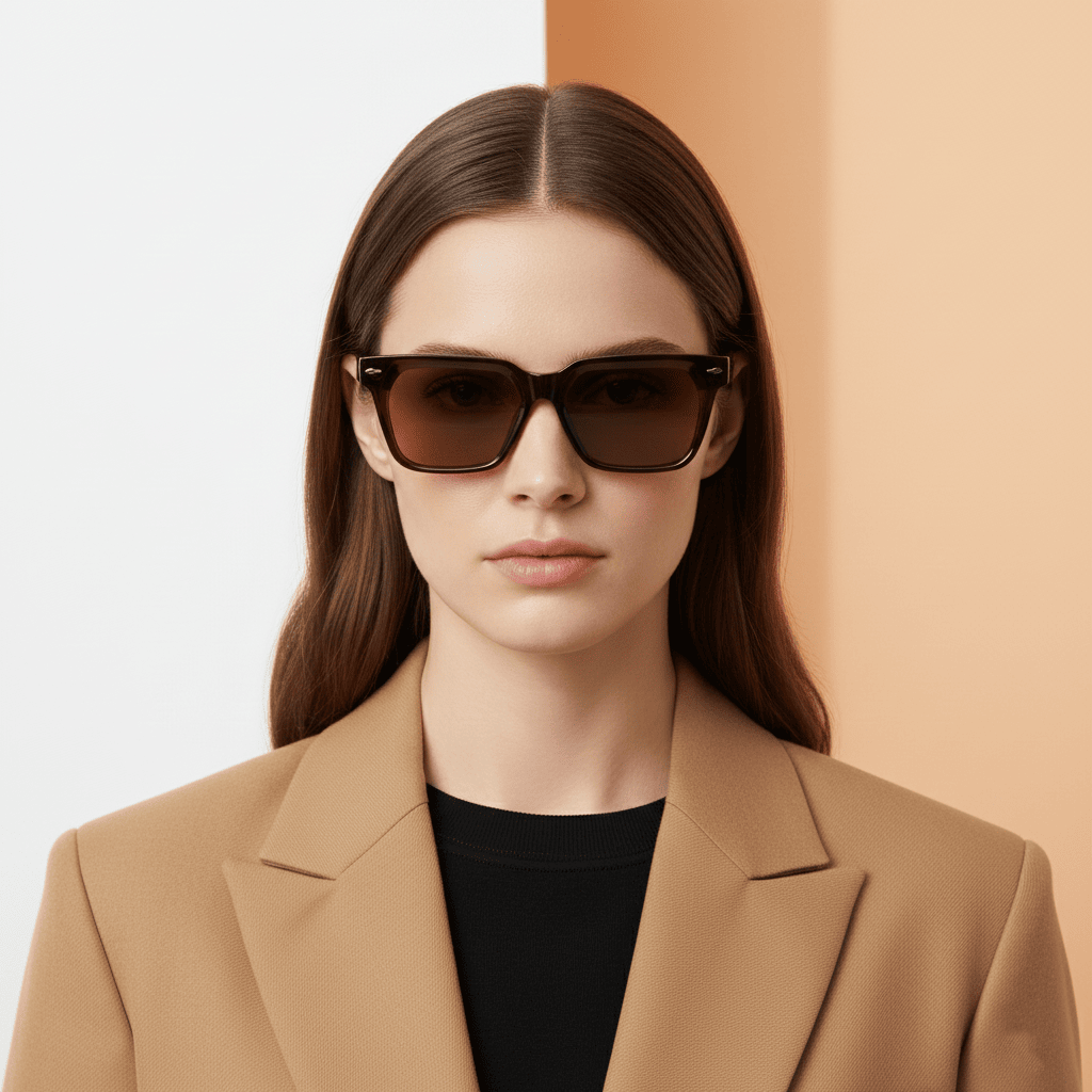Brown Square Sunglasses for Women
