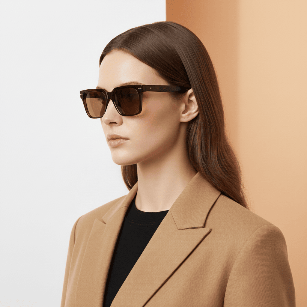 Brown Square Sunglasses for Women