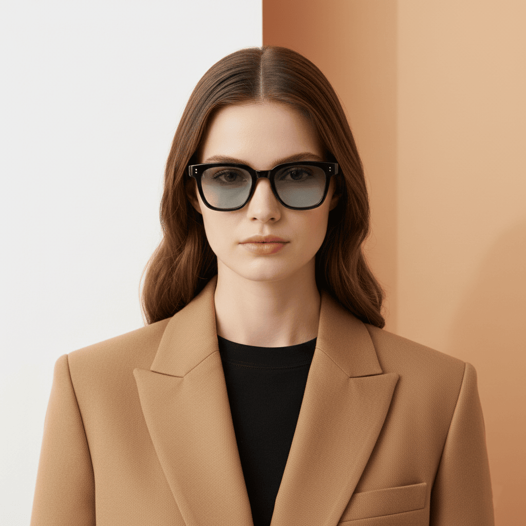 Black Rectangle Sunglasses for Women